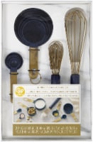 Kitchen Utensils Mix And Measure Set 10/Pkg-Navy Blue And Gold