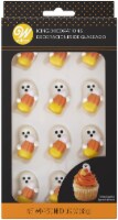 Wilton Royal Icing Decorations 12/Pkg-Ghost With Candy Corn