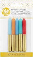 Candles 10/Pkg-Assorted Gold Dipped