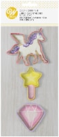 Cookie Cutter 3/Pkg-Unicorn, Wand, Diamond