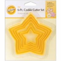 Nesting Plastic Cookie Cutter Set 6/Pkg-Stars