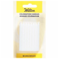 Wilton White Striped Spirals Birthday Candles