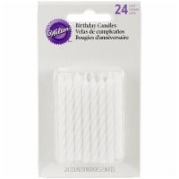 Birthday Candles 2.5 24/Pkg-White Striped Spirals