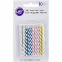 Trick Sparkler Candles 2.5 10/Pkg-Assorted Striped Spirals
