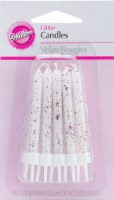 Wilton Glitter Candles 2.3 10/Pkg-White Glitter