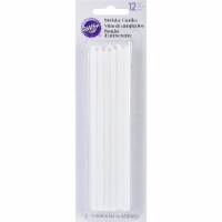 Long Birthday Candles 5.875  12/Pkg-White