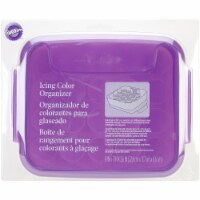 Icing Color Organizer-9 X7 X2.5 Purple & White