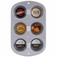 Recipe Right Nonstick Jumbo Muffin and Cupcake Pan, 6-Cavity - Wilton