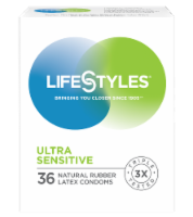 LifeStyles® Ultra Sensitive Natural Rubber Latex Condoms Perspective: Main
