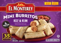 El Monterey® Mini Beef & Bean Burritos Perspective: Main