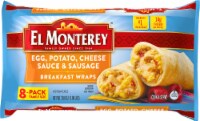 El Monterey® Egg Potato Cheese Sauce & Sausage Breakfast Wraps
