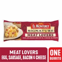 El Monterey® Signature Meat Lovers Egg Sausage Bacon & Cheese Burrito Perspective: Main