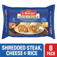 El Monterey® Signature Shredded Steak Cheese & Rice Frozen Burritos Perspective: Main