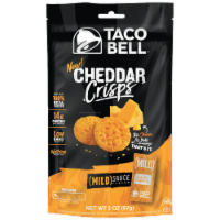 Taco Bell Mild Sauce Flavor Cheddar Crisps Perspective: Main