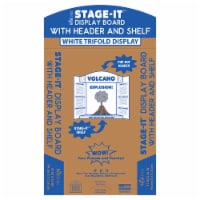 Royal Brites® Stage-It™ Display Board with Crown Header and Shelf - White/Kraft
