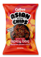 Calbee® Asian and Korean-Style Spicy BBQ Potato Chips Perspective: Main