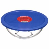 Pyrex Smart Essentials Glass Mixing Bowl - Clear/Blue Perspective: Main