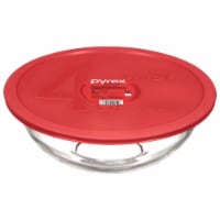 Pyrex Smart Essentials Glass Mixing Bowl - Clear/Red