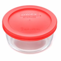 Pyrex Round 2 Cup Storage Container with Red Lid