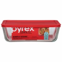 Pyrex Covered Storage Dish - Clear/Red