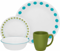 Corelle® Livingware South Beach Dinnerware Set - Whie/Teal Perspective: Main