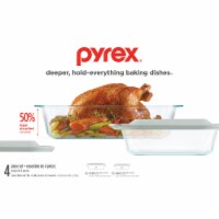 Pyrex Deeper Hold Everything Baking Dishes - Clear/Gray