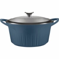 CorningWare 5.5 Qt. Cast Aluminum Blue Dutch Oven with Lid  1143627