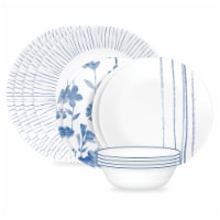 Corelle® Botanical Stripes 12 Piece Dinnerware Set Perspective: Main