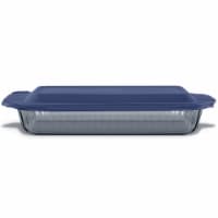 Pyrex Glass 3 qt Baker - Blue Lid Perspective: Main