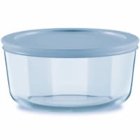 Pyrex Simply Store Collection Round Blue Glass Storage Containers Perspective: Main