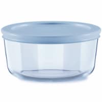 Pyrex Simply Store Collection Round Blue Glass Storage Containers Perspective: Main