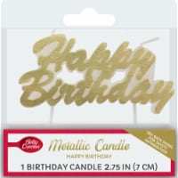 Betty Crocker Metallic Happy Birthday Candle