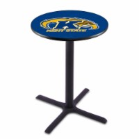 L211 Kent State University 36'' Tall - 36'' Top Pub Table with Black Wrinkle Finish
