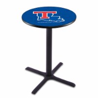 L211 Louisiana Tech University 36'' Tall - 36'' Top Pub Table with Black Wrinkle Finish