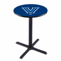 L211 Villanova University 36'' Tall - 36'' Top Pub Table with Black Wrinkle Finish