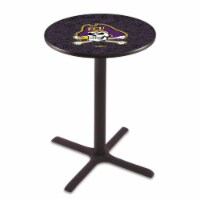 L211 East Carolina University 42'' Tall - 36'' Top Pub Table with Black Wrinkle Finish