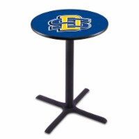 L211 South Dakota State University 42'' Tall - 36'' Top Pub Table with Black Wrinkle Finish
