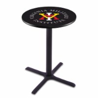 L211 Virginia Military Institute 42'' Tall - 36'' Top Pub Table with Black Wrinkle Finish