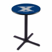 L211 Xavier 42'' Tall - 36'' Top Pub Table with Black Wrinkle Finish