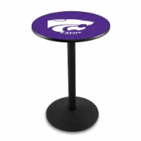 L214 Kansas State University 36'' Tall - 36'' Top Pub Table with Black Wrinkle Finish