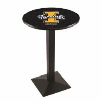 L217 University of Idaho 36'' Tall - 36'' Top Pub Table with Black Wrinkle Finish