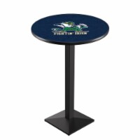 L217 Notre Dame (Leprechaun) 36'' Tall - 36'' Top Pub Table with Black Wrinkle Finish