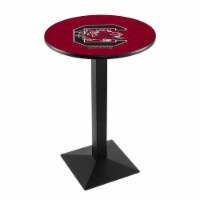 L217 University of South Carolina 36'' Tall - 36'' Top Pub Table with Black Wrinkle Finish