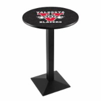L217 Valdosta State University 36'' Tall - 36'' Top Pub Table with Black Wrinkle Finish