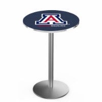 L214 University of Arizona 36'' Tall - 36'' Top Pub Table with Stainless Finish