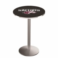L214 Southern Illinois University 36'' Tall - 36'' Top Pub Table with Stainless Finish