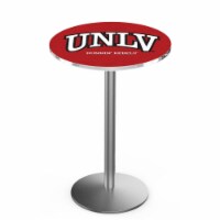 L214 University of Nevada Las Vegas 36'' Tall - 36'' Top Pub Table with Stainless Finish