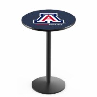 L214 University of Arizona 42'' Tall - 36'' Top Pub Table with Black Wrinkle Finish