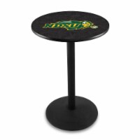 L214 North Dakota State University 42'' Tall - 36'' Top Pub Table with Black Wrinkle Finish