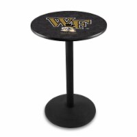 L214 Wake Forest University 42'' Tall - 36'' Top Pub Table with Black Wrinkle Finish